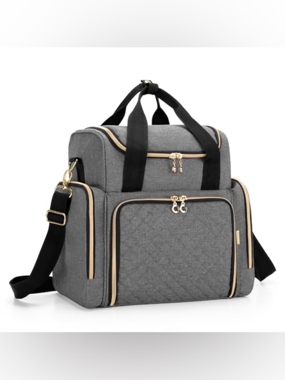 LUXJA | Makeup Travel Quilted Bag with Crossbody Strap